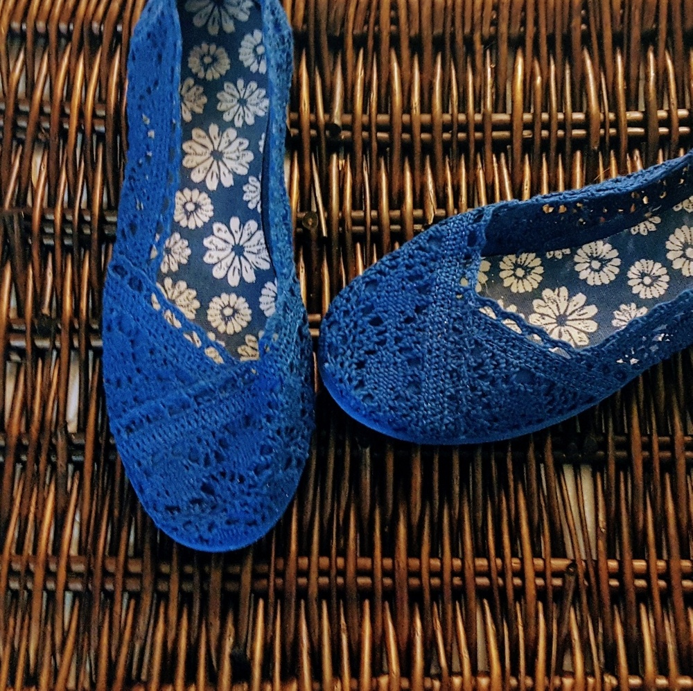 Navy Blue Crochet Toms Lookalikes